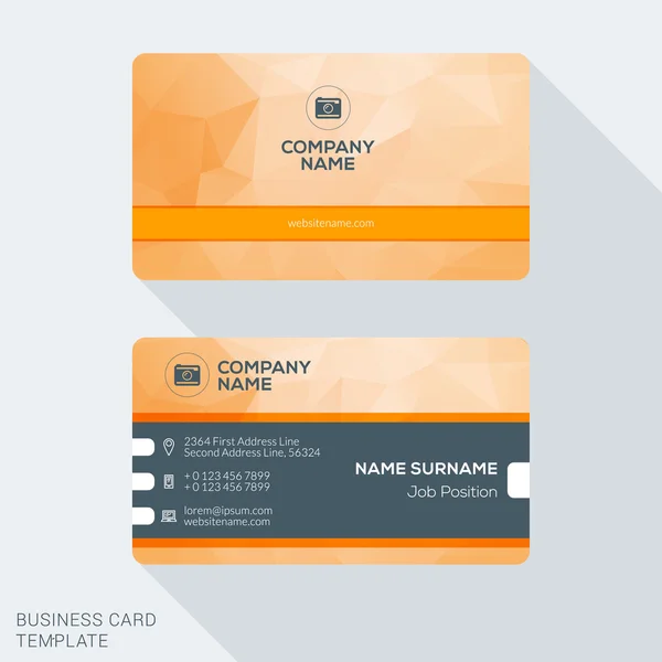 Modern Creative Business Card Template. Flat Design Vector Illustration. Stationery Design — 图库矢量图片