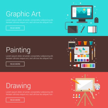 Grafik Sanatı. Resim. Çizim. Web Banners ve Promosyon Malzemeleri için Düz Tasarım Vektör İllüstrasyon Kavramlar