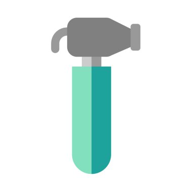 Çekiç. Düz vektör illüstrasyon beyaz izole. Çekiç düz simgesi. El aleti