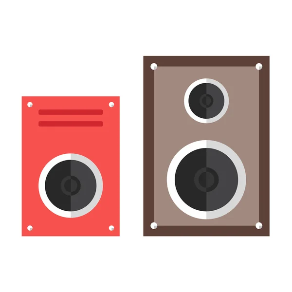 Ícone web do subwoofer. Palestrante. Dispositivos musicais. Ilustração de design plano — Vetor de Stock