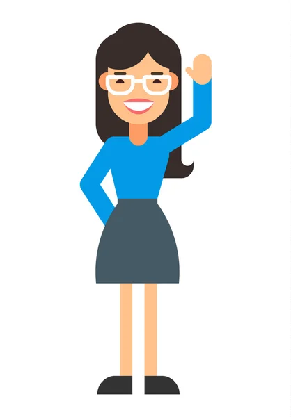 Businesswoman. Flat vector illustration. People occupation character — ストックベクタ