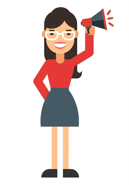 Businesswoman. Flat vector illustration. People occupation character — ストックベクタ