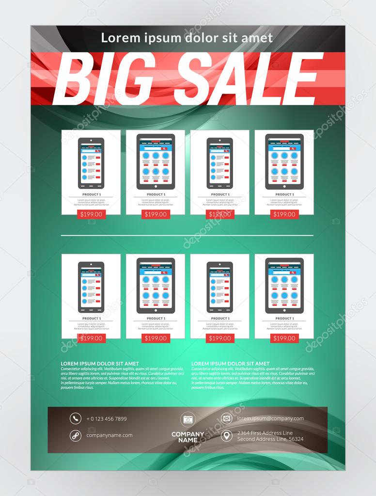 vector business flyer design template for mobile application or new
