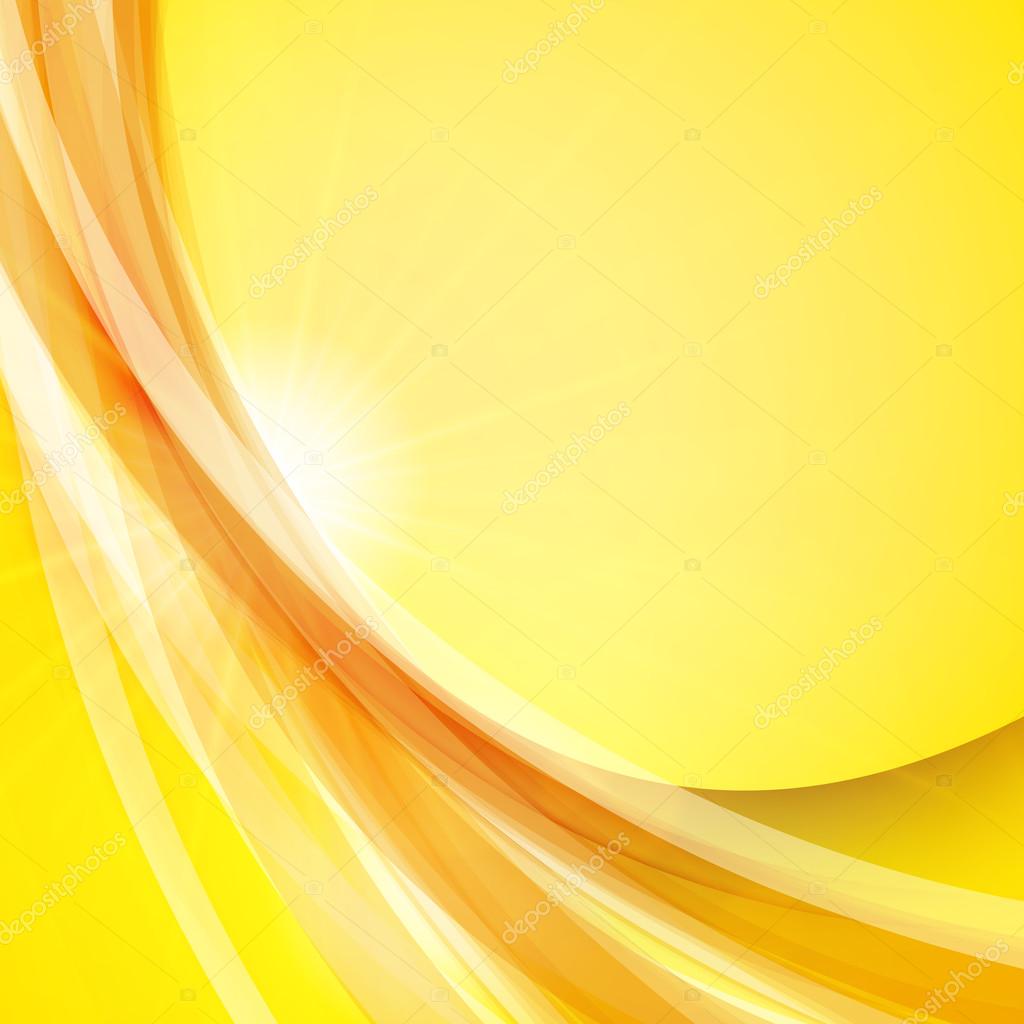 Abstract orange yellow background. Vector illustration. Summer background.  Wave background with light effects Stock Vector Image by ©AntartStock  #111199140