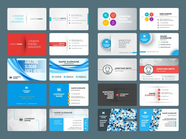 Set of modern creative business card templates Royalty Free Stock Illustrations