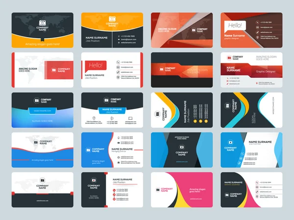 Set of modern creative business card templates Vector Graphics