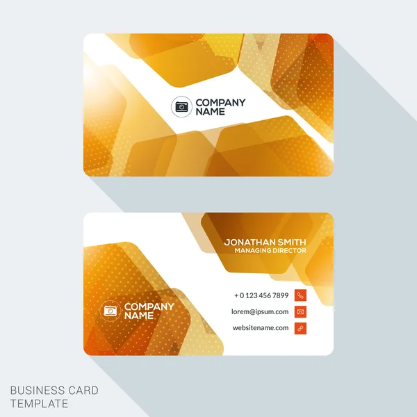 Creative Business Card Template with Abstract Background. Vector