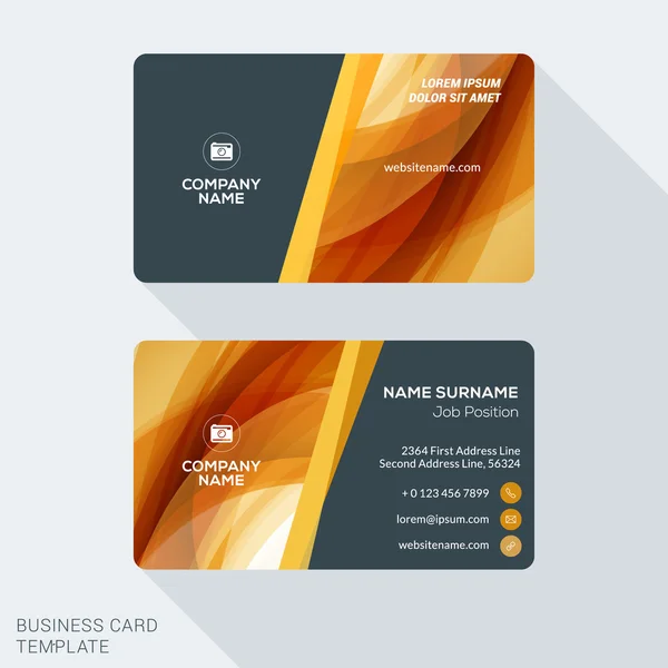 抽象的な背景を持つ創造的なビジネス カード テンプレート。ベクトルの図。文具デザイン — ストックベクタ
