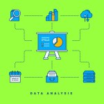 Data analysis flat line illustration — Stock Vector © bloomua #79003756