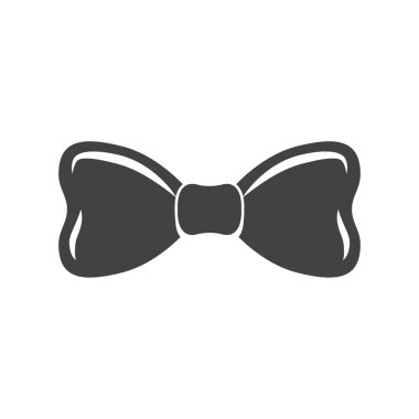 Yay, papyon. Siyah simge, logo öğesi, beyaz arka planda yalıtılmış düz vektör çizimi.