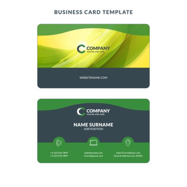 Yaratıcı kartvizit şablon arka plan ile. Vektör çizim. İleti örneği tasarım