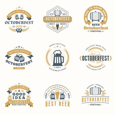 Bira Festivali Octoberfest kutlamaları. Retro vintage arı kümesi