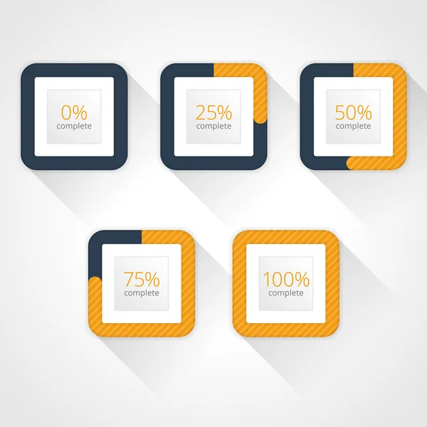 Vector progress bars for website and applications. Infographic elements — Stock Vector