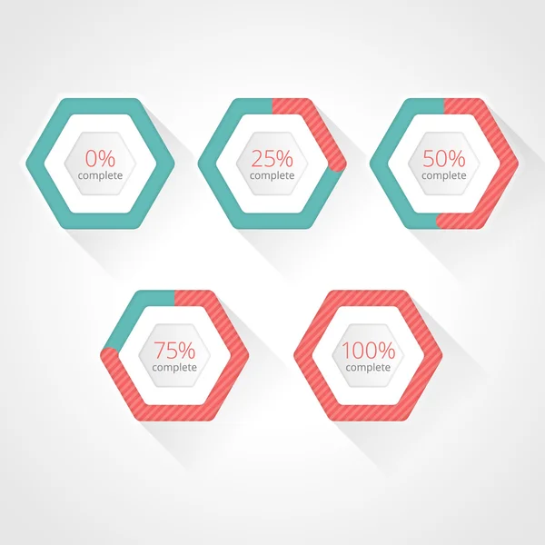 Vector progress bars for website and applications. Infographic elements — Stock Vector