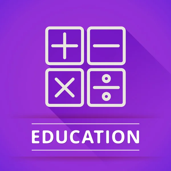 Iconos de concepto de diseño plano para la educación. Ilustración vectorial — Vector de stock