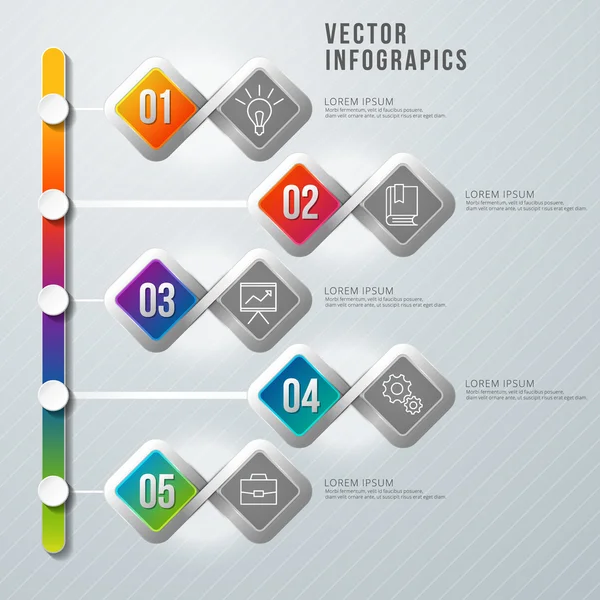 Design infográfico abstrato vetorial. Modelo de layout do fluxo de trabalho —  Vetores de Stock