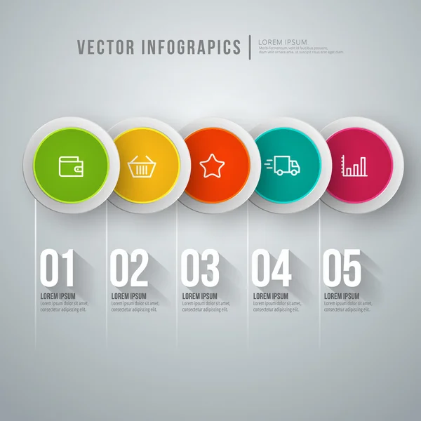 Diseño de infografía abstracta vectorial. plantilla de diseño de flujo de trabajo — Vector de stock