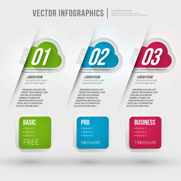 Diseño de infografía abstracta vectorial. plantilla de diseño de flujo de trabajo — Archivo Imágenes Vectoriales