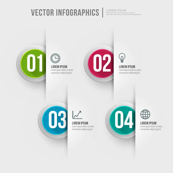 Diseño de infografía abstracta vectorial. plantilla de diseño de flujo de trabajo — Archivo Imágenes Vectoriales