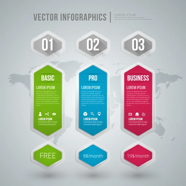 Vektor abstraktes Infografik-Design. Vorlage für Workflow-Layout — Stockvektor