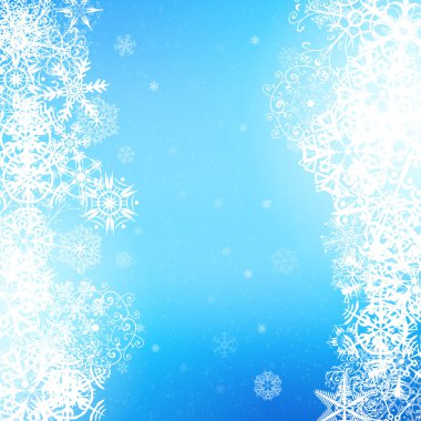 Noel kar taneleri ve ışıklar arka plan. vektör resim