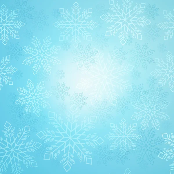 Kerstmis achtergrond met sneeuwvlokken en verlichting. vector afbeelding — Stockvector