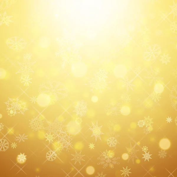 Christmas background with snowflakes and lights. Vector image — Stock Vector