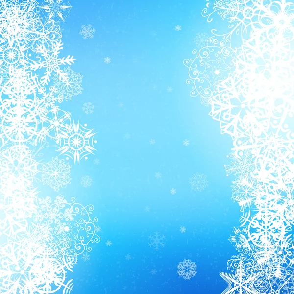 Christmas background with snowflakes and lights. Vector image — Stock Vector