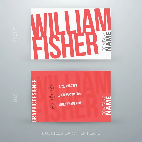 Modern simple business card template — Stock Vector