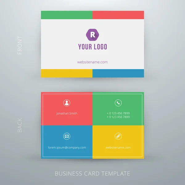 モダンなシンプルなビジネス カード テンプレート — ストックベクタ