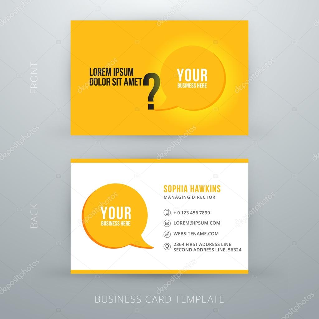 Modern simple business card template