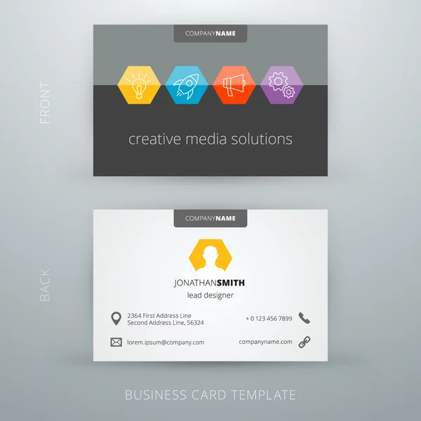 Modern simple business card template — Stock Vector