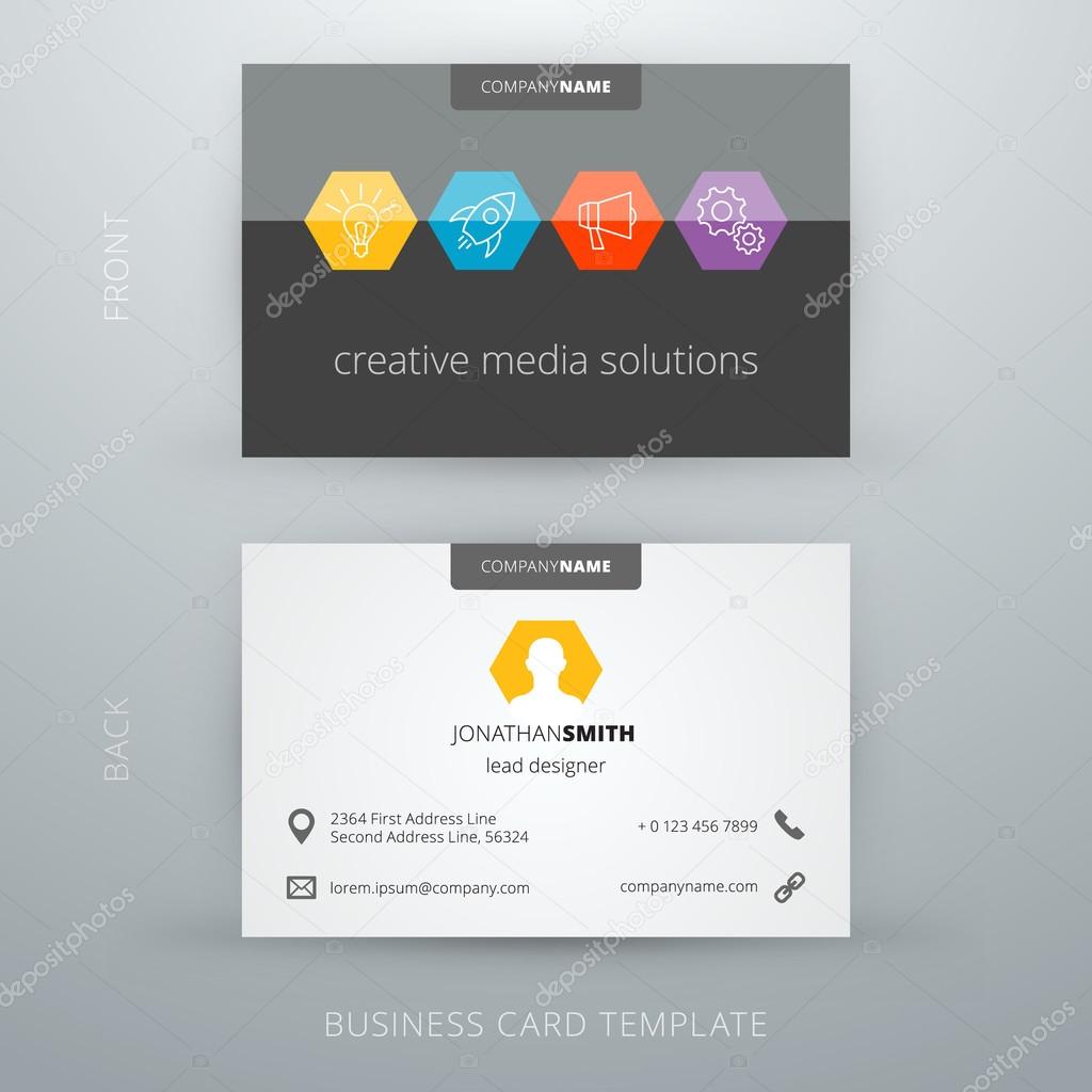 Modern simple business card template