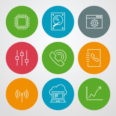 vektör hat simgeler kümesi. Web sitesi tasarımı ve mobil uygulamaları için