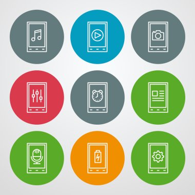 vektör hat simgeler kümesi. Web sitesi tasarımı ve mobil uygulamaları için