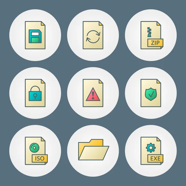 Vector icons set. For web site design and mobile apps — Stock Vector