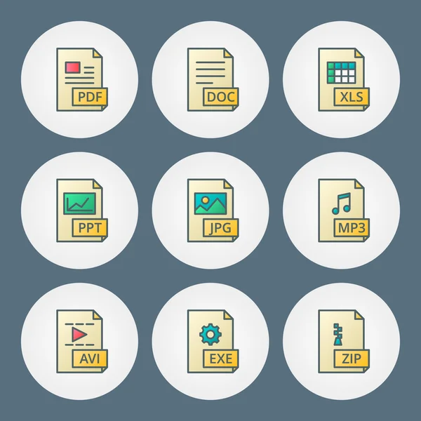 Vector icons set. For web site design and mobile apps — Stock Vector