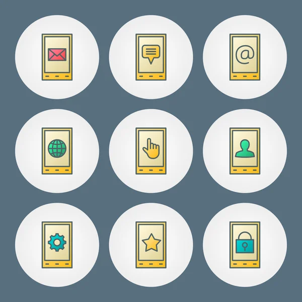 Set di icone vettoriali. Per la progettazione di siti web e applicazioni mobili — Vettoriale Stock