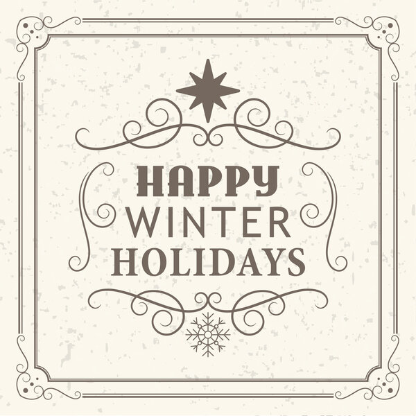 Christmas postcard ornament decoration background. Vector illustration Eps 10. Happy new year message, Happy holidays wish. 