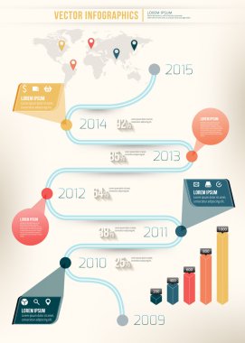 vektör arka zaman çizelgesi Infographic tasarımı. iş akışı düzeni şablonu