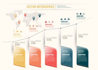 vektör arka zaman çizelgesi Infographic tasarımı. iş akışı düzeni şablonu
