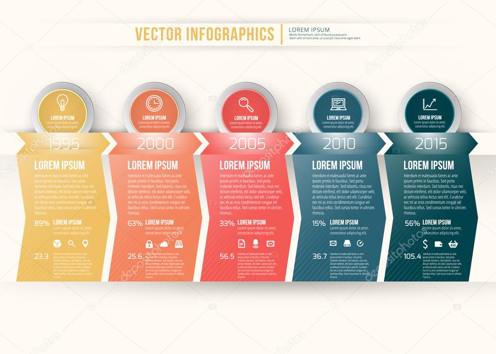 Vector abstract timeline infographic design. Workflow layout template