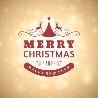 neşeli Noel mesajı ve açık renkli kar taneleri ile. vektör çizimi eps 10. 