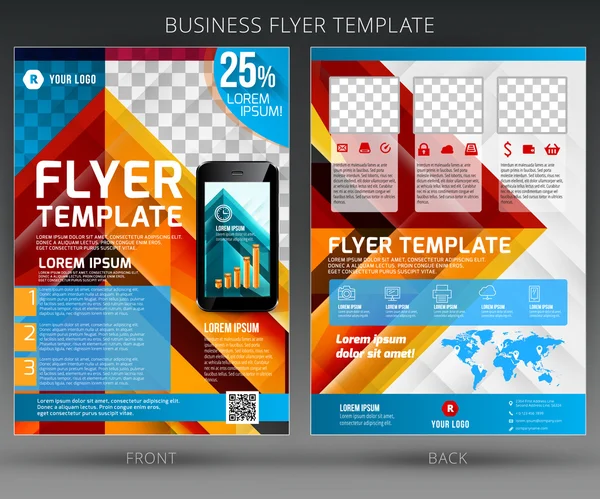 Abstract vector business flyer brochure template — Stock Vector