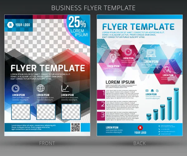 Abstract vector business flyer brochure template — Stock Vector