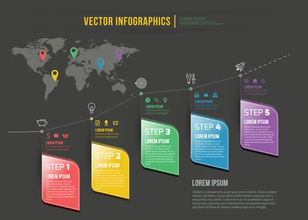 Vektor abstrakt tidslinjen infographic design. arbetsflödesmallen layout — Stock vektor