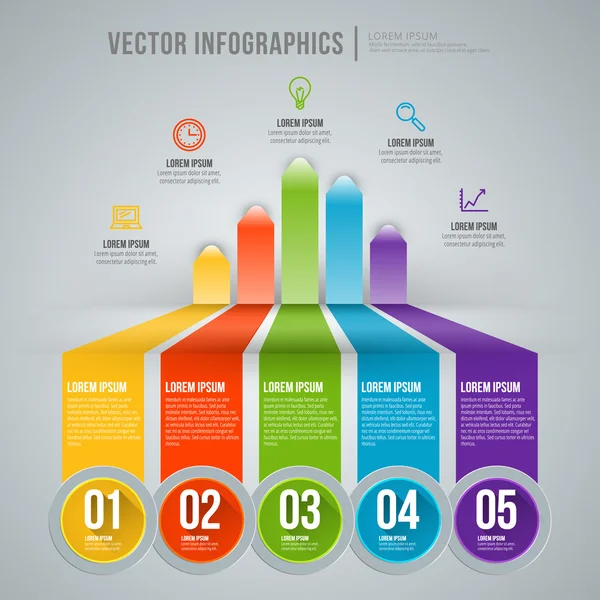 Vektor abstraktes Infografik-Design. Vorlage für Workflow-Layout — Stockvektor