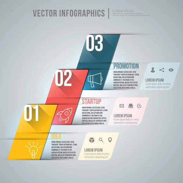 Vektor abstrakt infografisk design. Prøvemal for arbeidsflyt – stockvektor