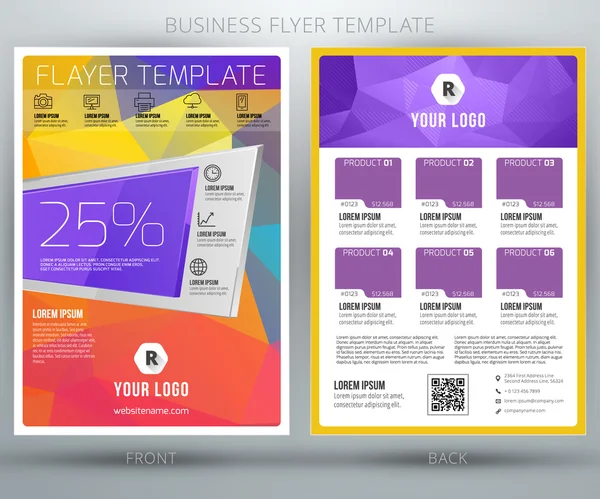 抽象的なベクトル ビジネス チラシ パンフレットのテンプレートです。eps10 — ストックベクタ