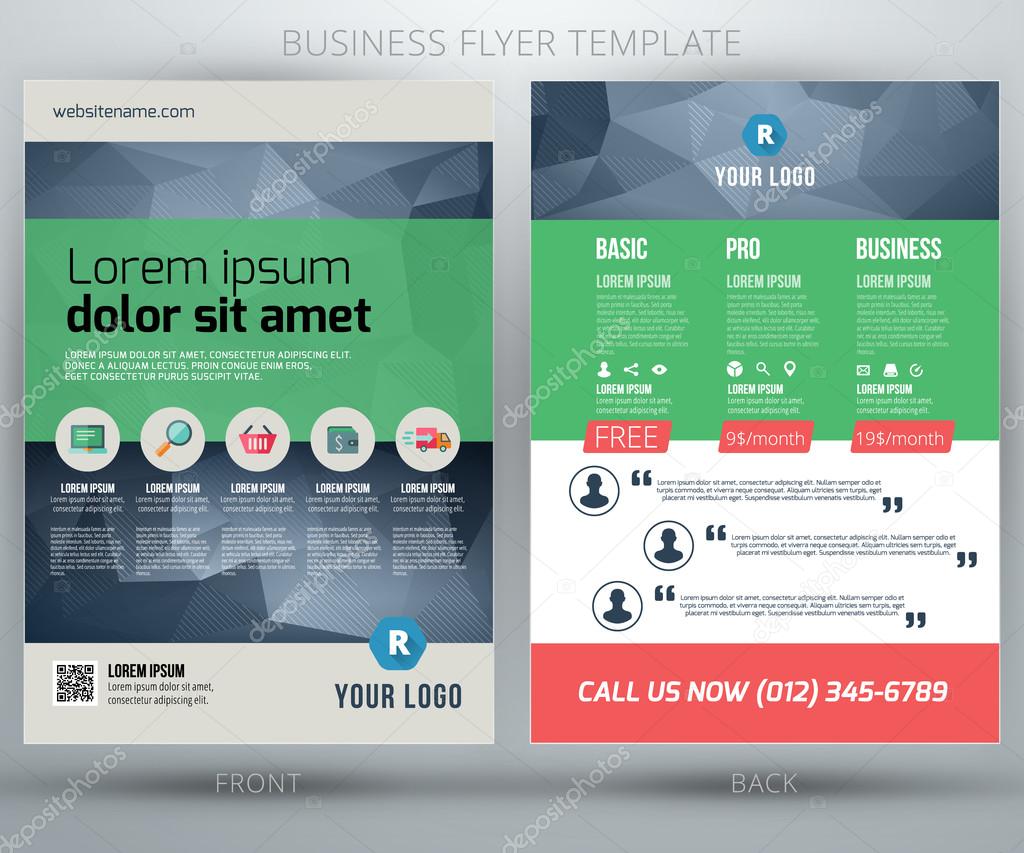Abstract vector business flyer brochure template. EPS10